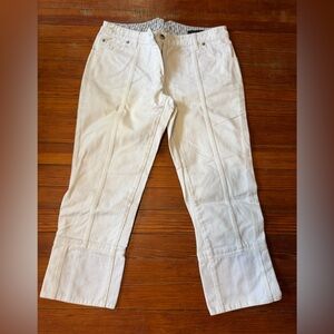 Authentic Louis Vuitton White Women’s Jeans with Logo Details Inside size 42